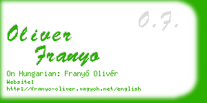 oliver franyo business card